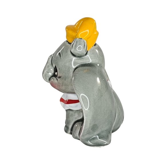 Vintage Disney Dumbo Figurine Japan Sitting Trunk Up Lucky - Picture 5 of 8